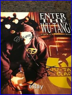 WU TANG CLAN signed vinyl album ENTER THE WU TANG 36 CHAMBERS PROOF 1