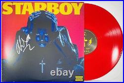 Weeknd Signed Starboy 2xlp Red Vinyl Record Album Autographed Rare +jsa Coa