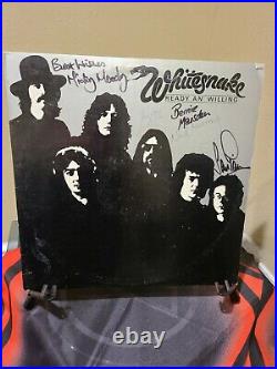 Whitesnake Ready An' Willing Vinyl Lp Album Signed X5! Rare! Deep Purple