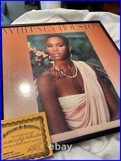 Whitney Houston Signed Self Titled Debut Vinyl Album LP Autographed