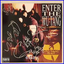Wu Tang Clan Signed Autographed Vinyl Album 36 Chambers 8 Members Coa