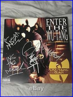 Wu-Tang Clan Signed Vinyl Album Enter The Wu-Tang 36 Chambers 5 Original Members