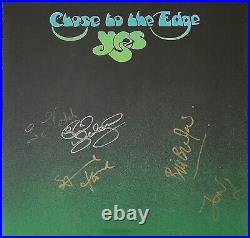 Yes Band Autographed JSA certified Close To The Edge vinyl album (1989 Lineup)